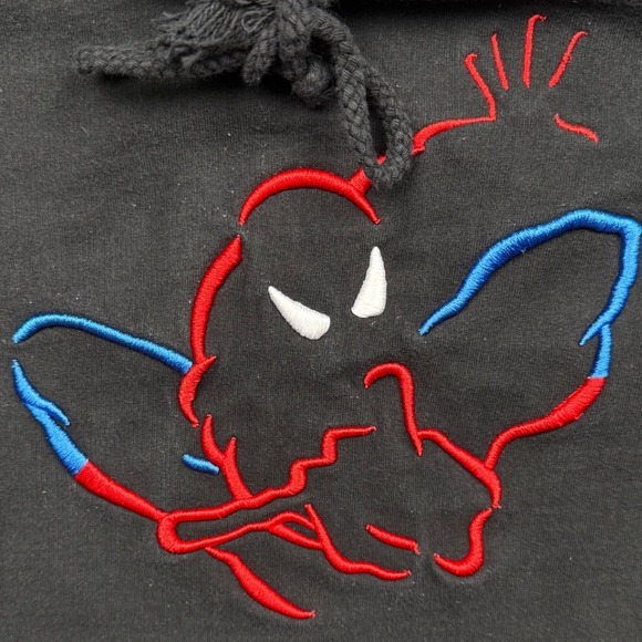 Marvel Spider Man Universal Studios Hoodie XL Black Embroidered - Picture 2 of 8